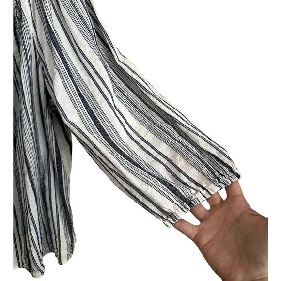 a.n.a A New Approach Striped Peasant Blouse - Women’s 1X-EUC - Picture 4 of 6